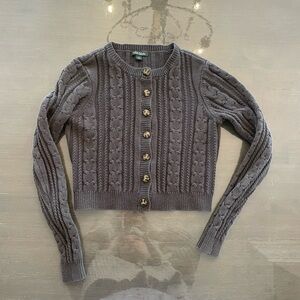 Dark Green Button up Sweater